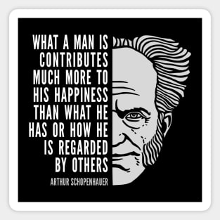 Arthur Schopenhauer Inspirational Quote: What A Man Is Magnet